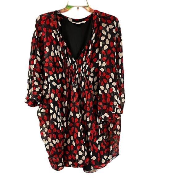 Diane Von Furstenberg Fleurette Silk Mini Dress Butterfly Sleeves Size 4 - Picture 1 of 8